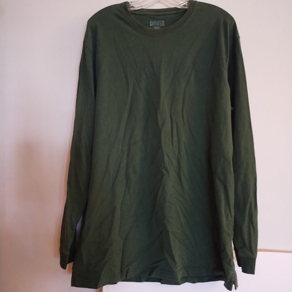 Duluth Trading Co Men's Longtail T Trim Fit Long Sleeve Shirt Size XL